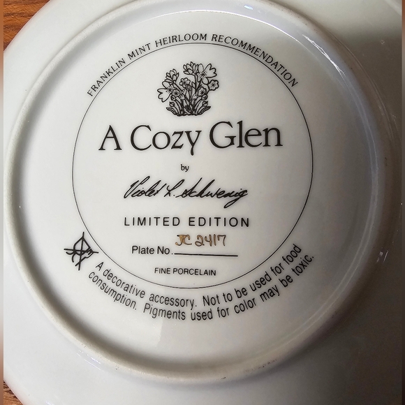 Franklin Mint 'Cozy Glen' Ltd. Edt. Plate - Picture 2 of 2